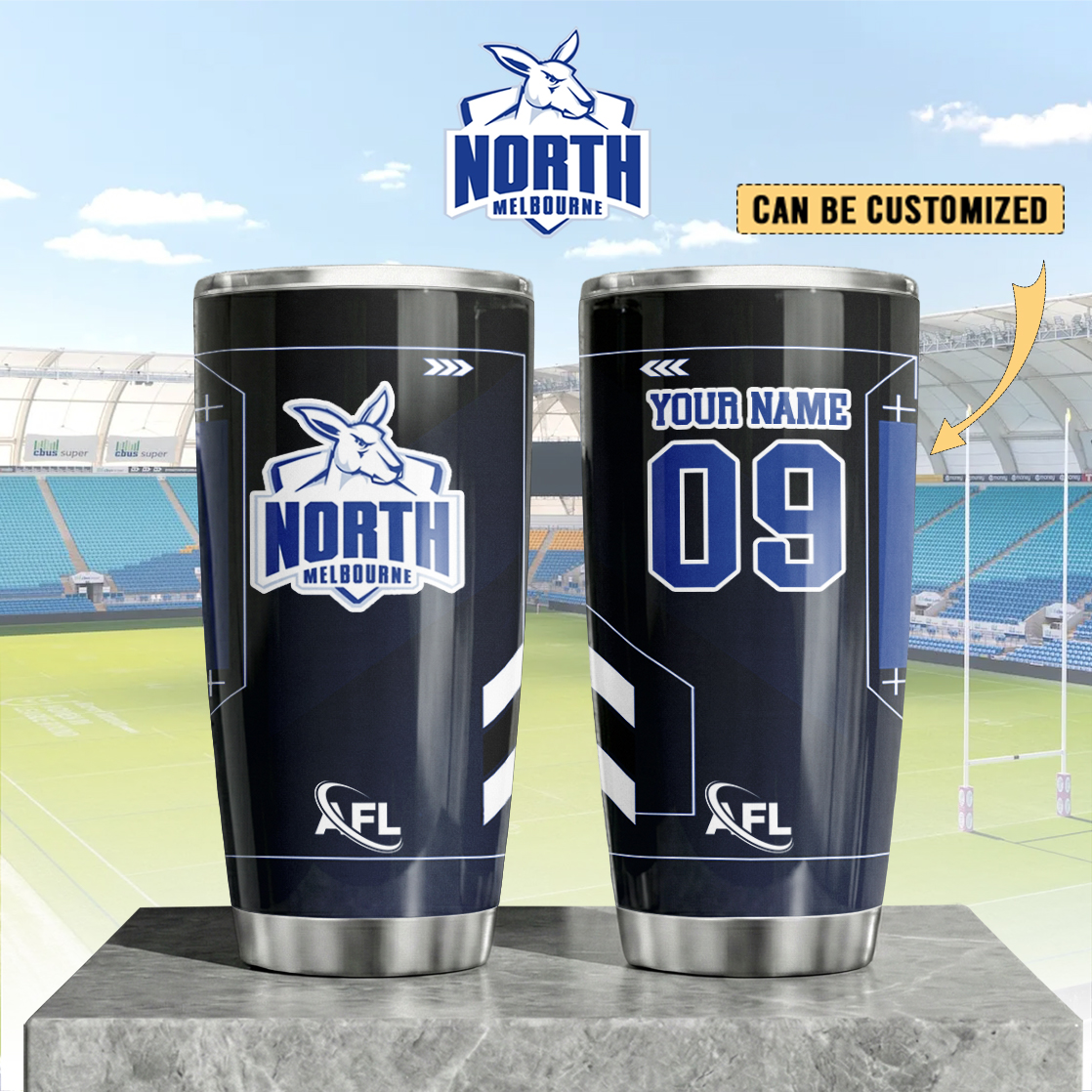 Auspiritmerch North Melbourne Custom Stanley Quencher 20oz Stainless Steel Tumbler