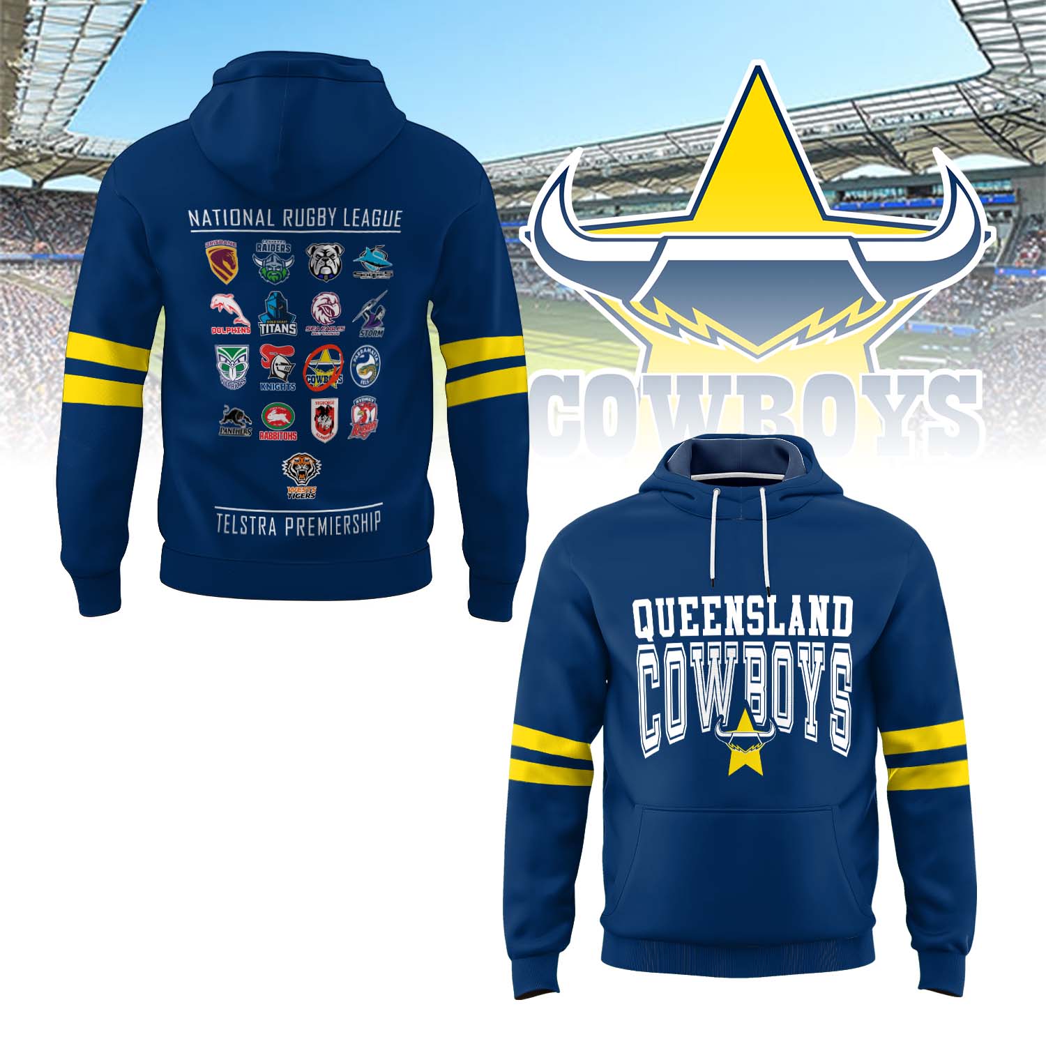 Auspiritmerch North Queensland Cowboys Personalized Hoodie Gift For Fans