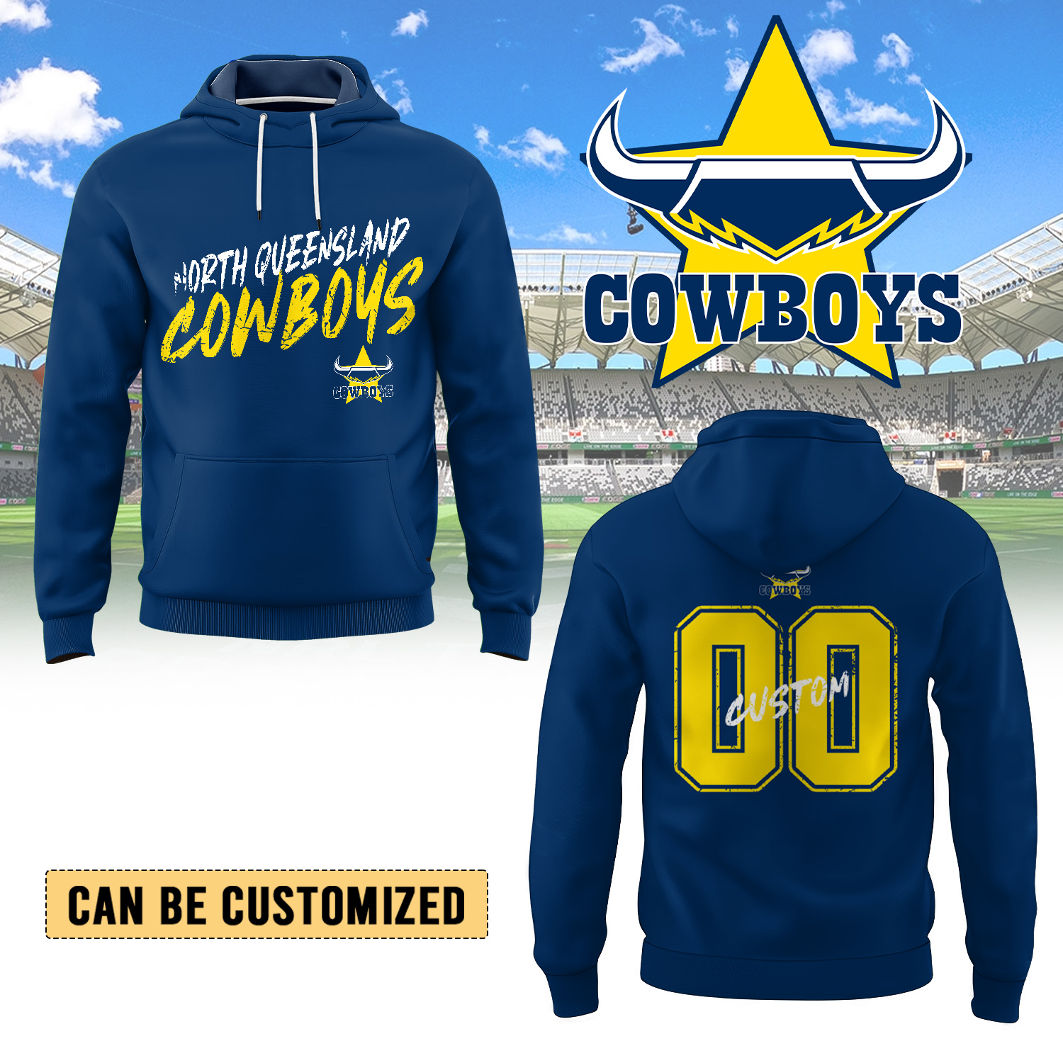 Auspiritmerch North Queensland Cowboys Personalized Hoodie Gift For Fans