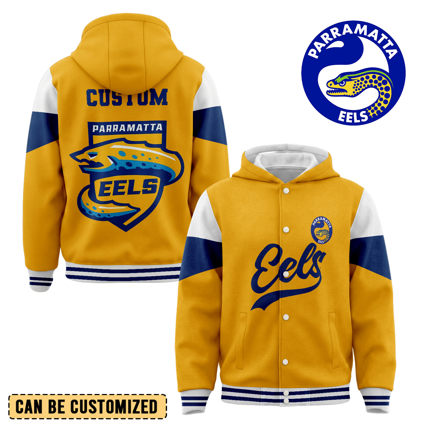 Auspiritmerch Parramatta Eels Personalized Hoodie Baseball Jacket Gift For Fans
