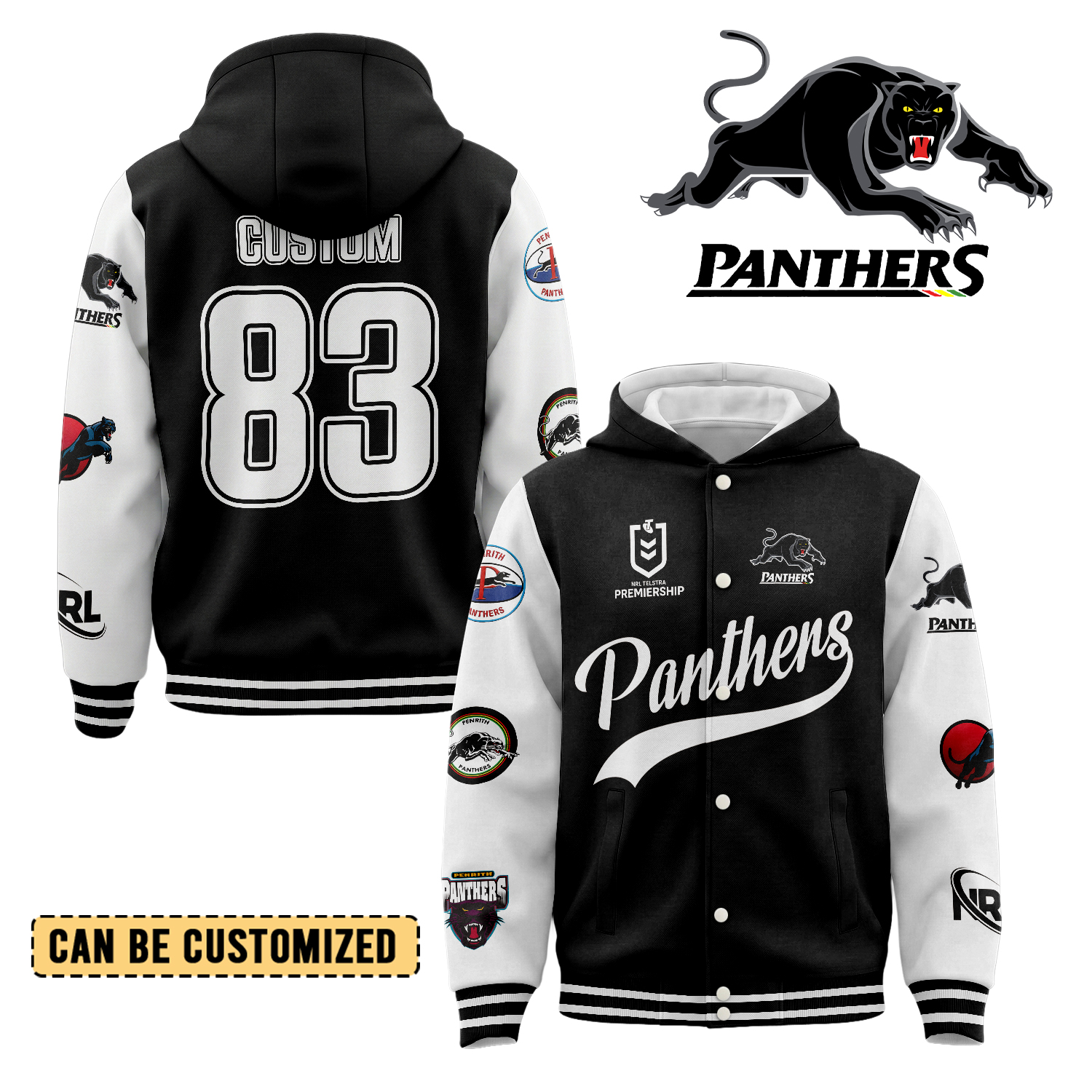 Auspiritmerch Penrith Panthers Personalized Hoodie Baseball Jacket Gift For Fans