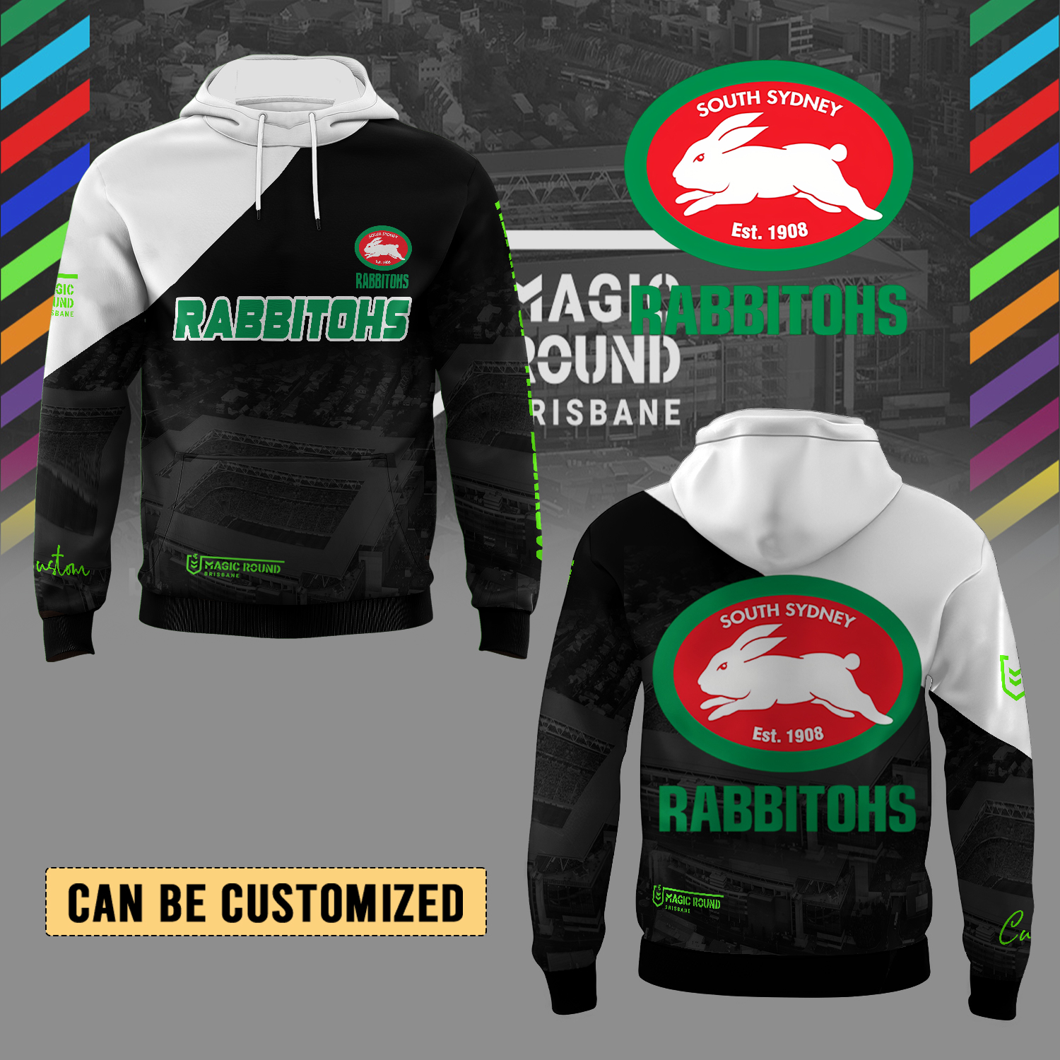 Auspiritmerch South Sydney Rabbitohs Personalized Hoodie Gift For Fans