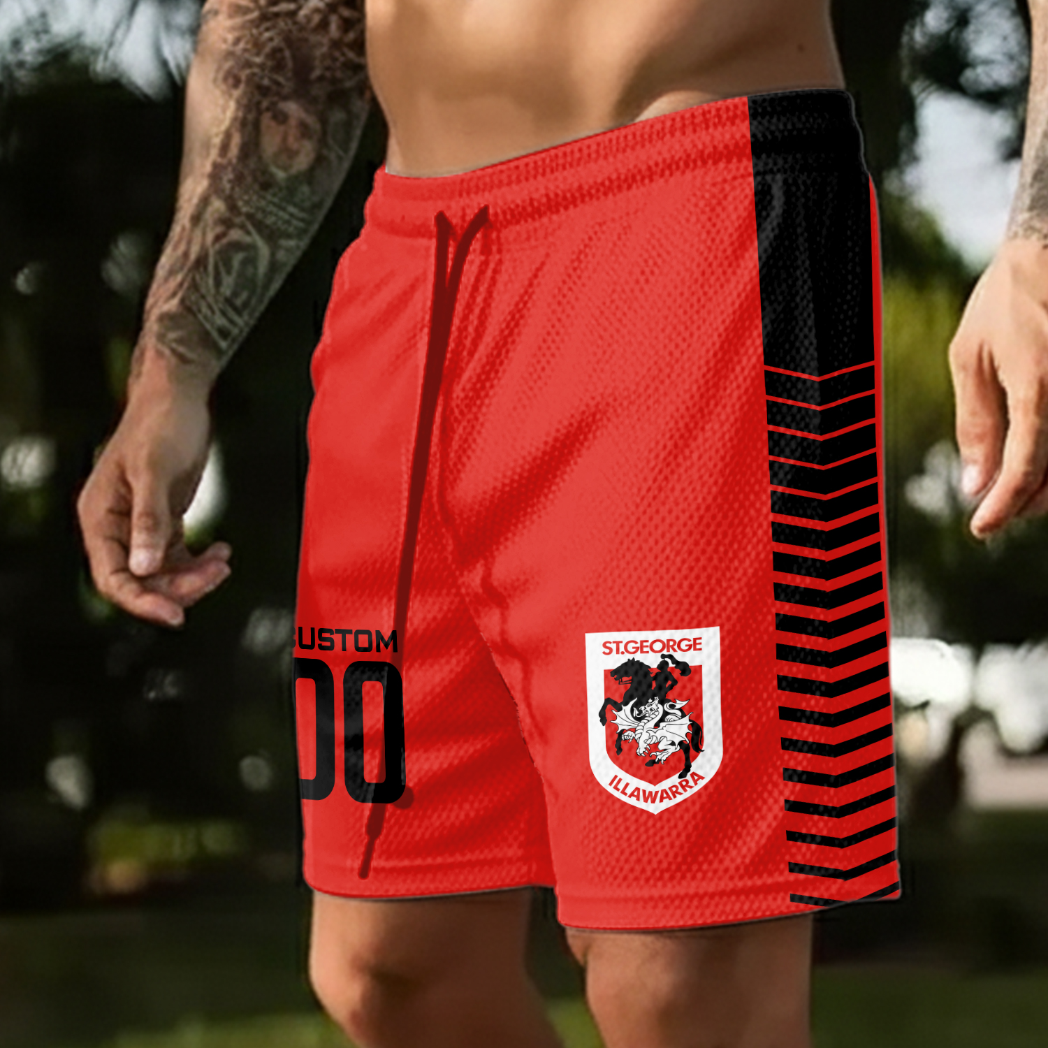 Auspiritmerch St. George Illawarra Dragons Personalized Short Pants Gift For Fans