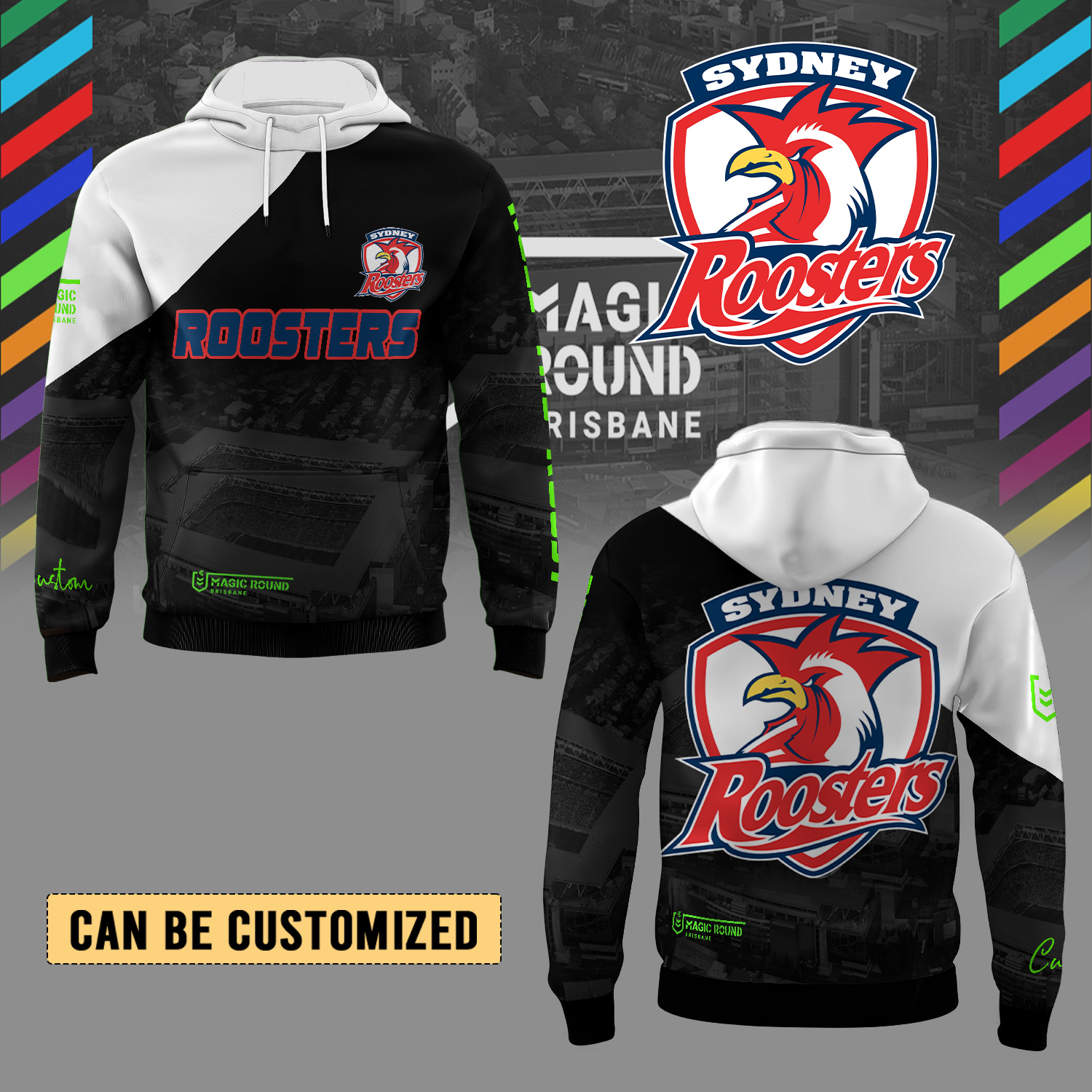 Auspiritmerch Sydney Roosters Personalized Hoodie Gift For Fans