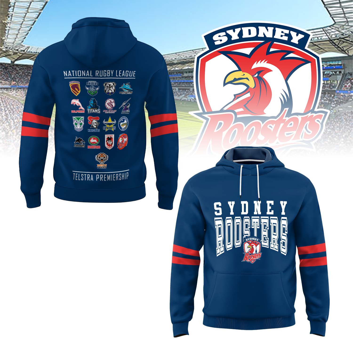 Auspiritmerch Sydney Roosters Personalized Hoodie Gift For Fans