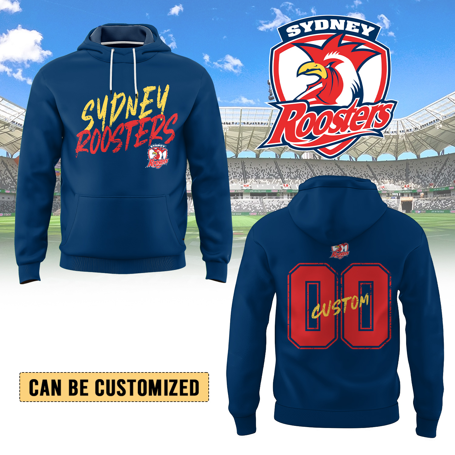 Auspiritmerch Sydney Roosters Personalized Hoodie Gift For Fans