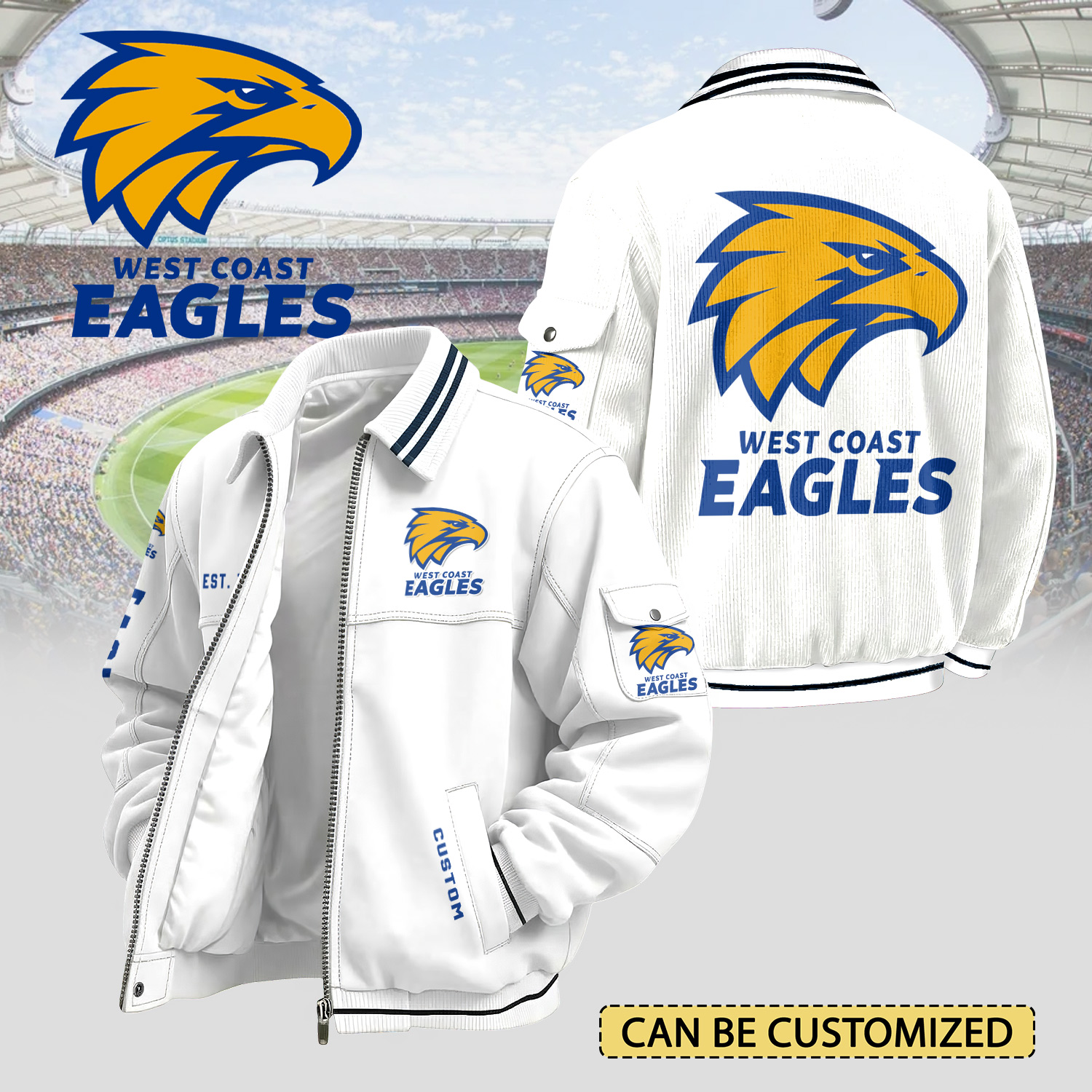 Auspiritmerch West Coast Eagles Personalized Varsity Jacket Gift For Fans