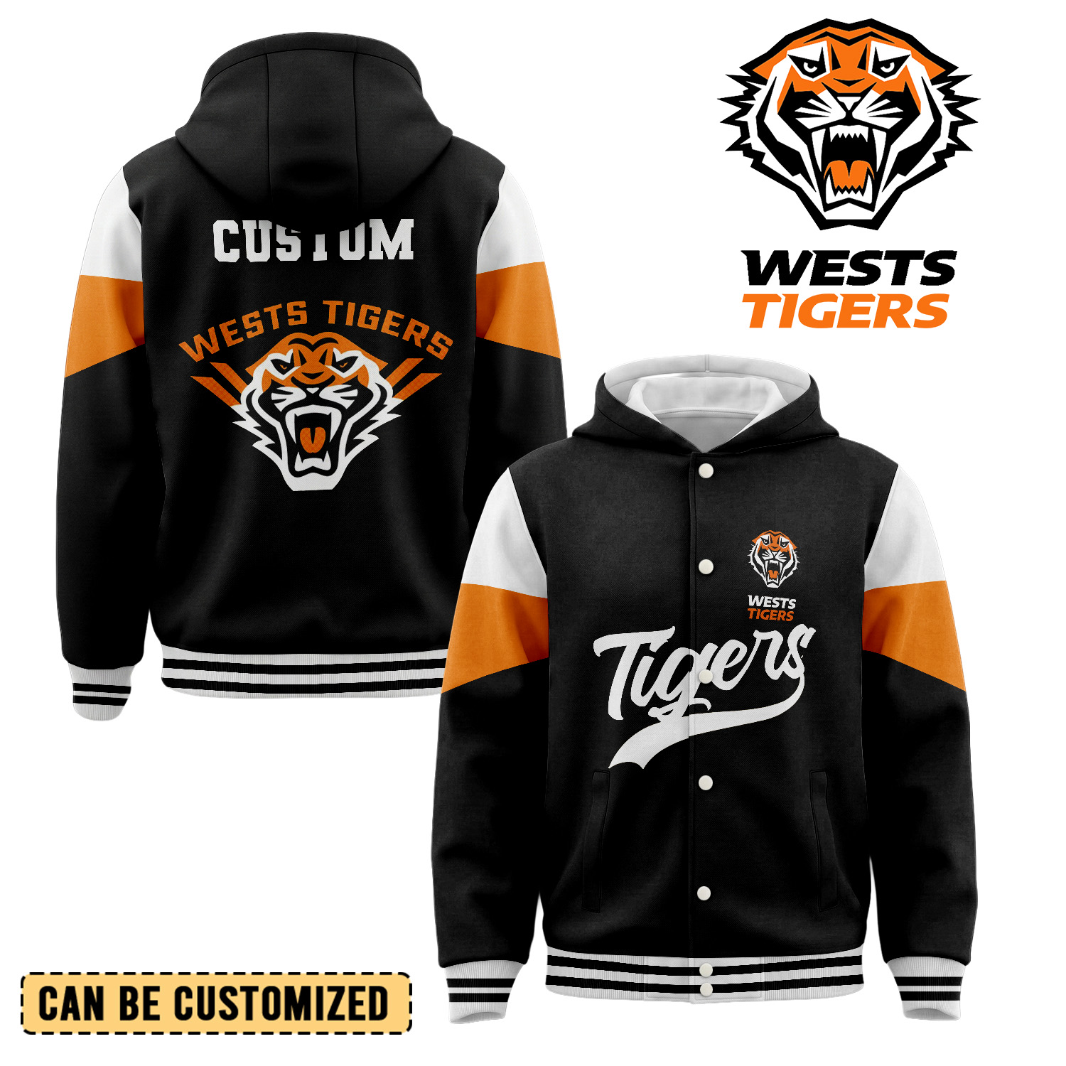 Auspiritmerch Wests Tigers Personalized Hoodie Baseball Jacket Gift For Fans