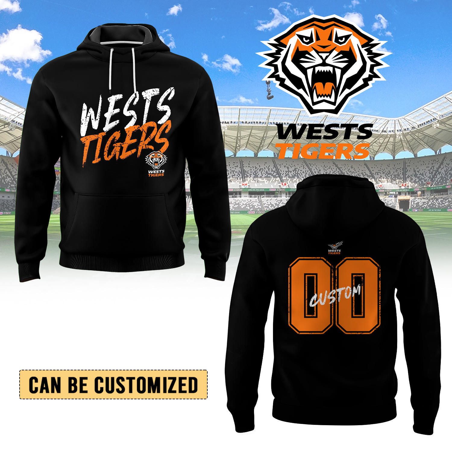 Auspiritmerch Wests Tigers Personalized Hoodie Gift For Fans