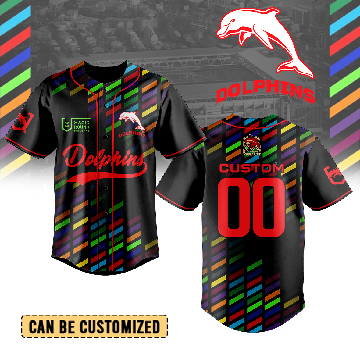 Auspiritmerch Dolphins Personalized Baseball Jersey Gifts For Fans