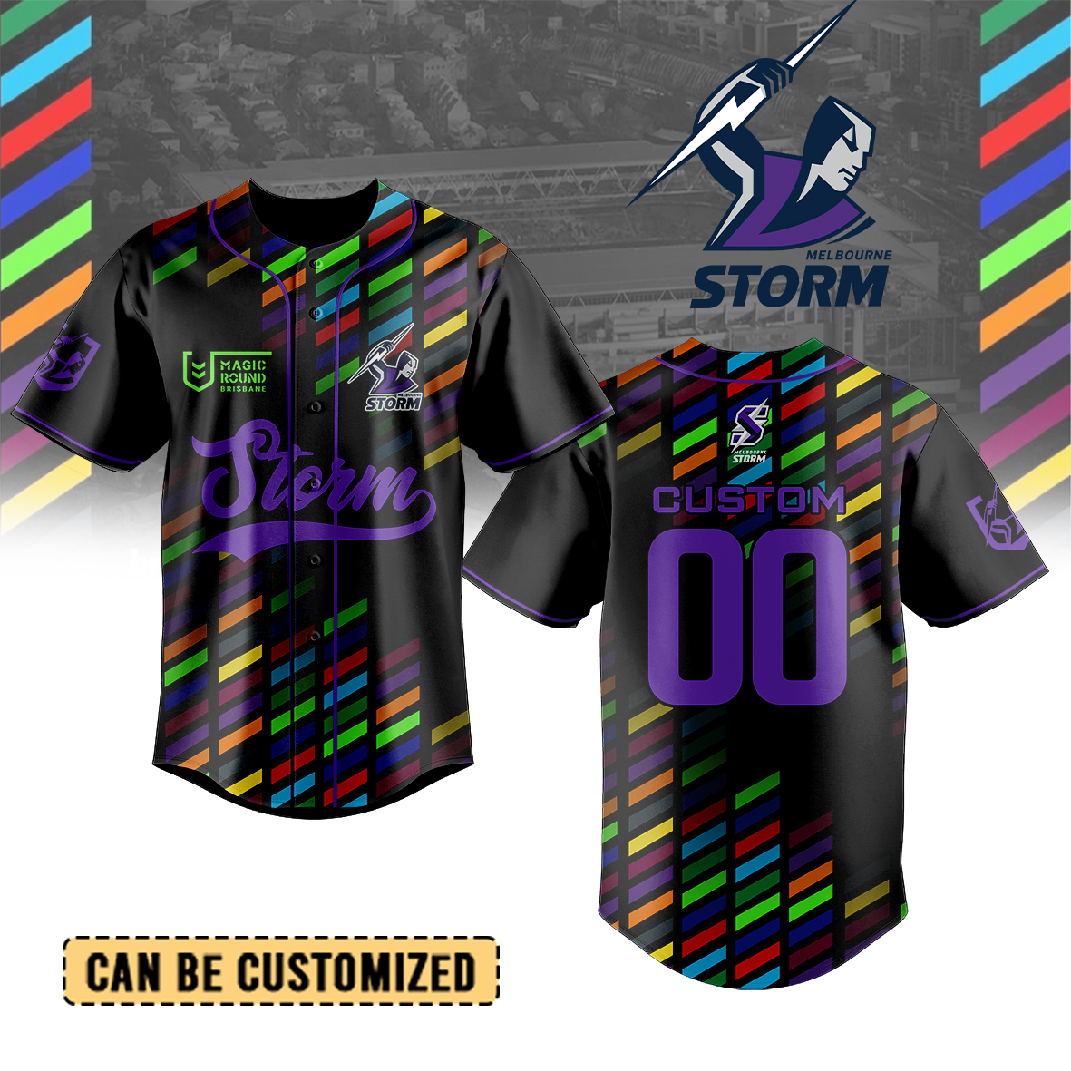 Auspiritmerch Melbourne Storm Personalized Baseball Jersey Gifts For Fans