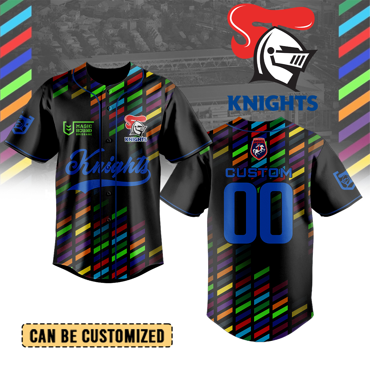 Auspiritmerch Newcastle Knights Personalized Baseball Jersey Gifts For Fans