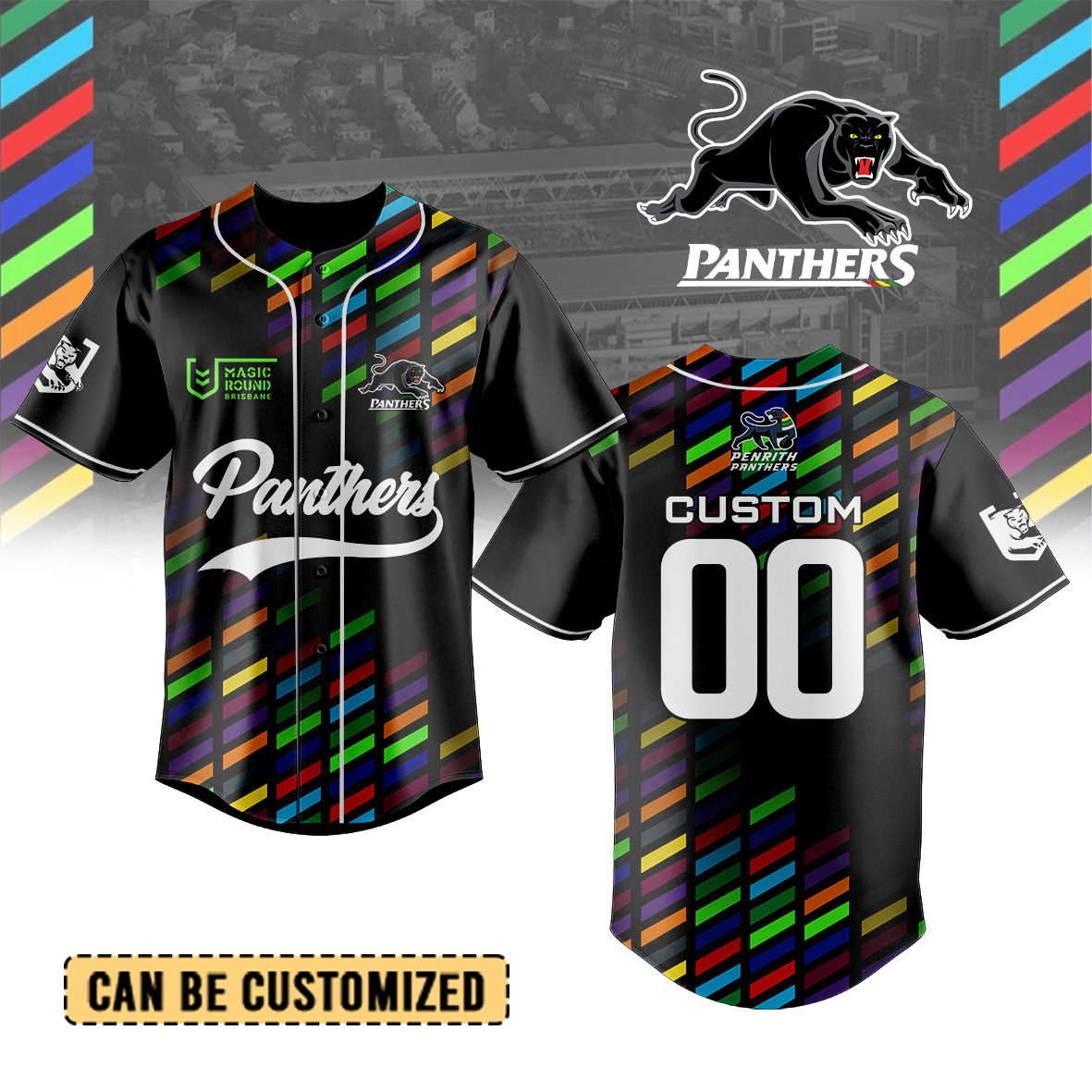 Auspiritmerch Penrith Panthers Personalized Baseball Jersey Gifts For Fans