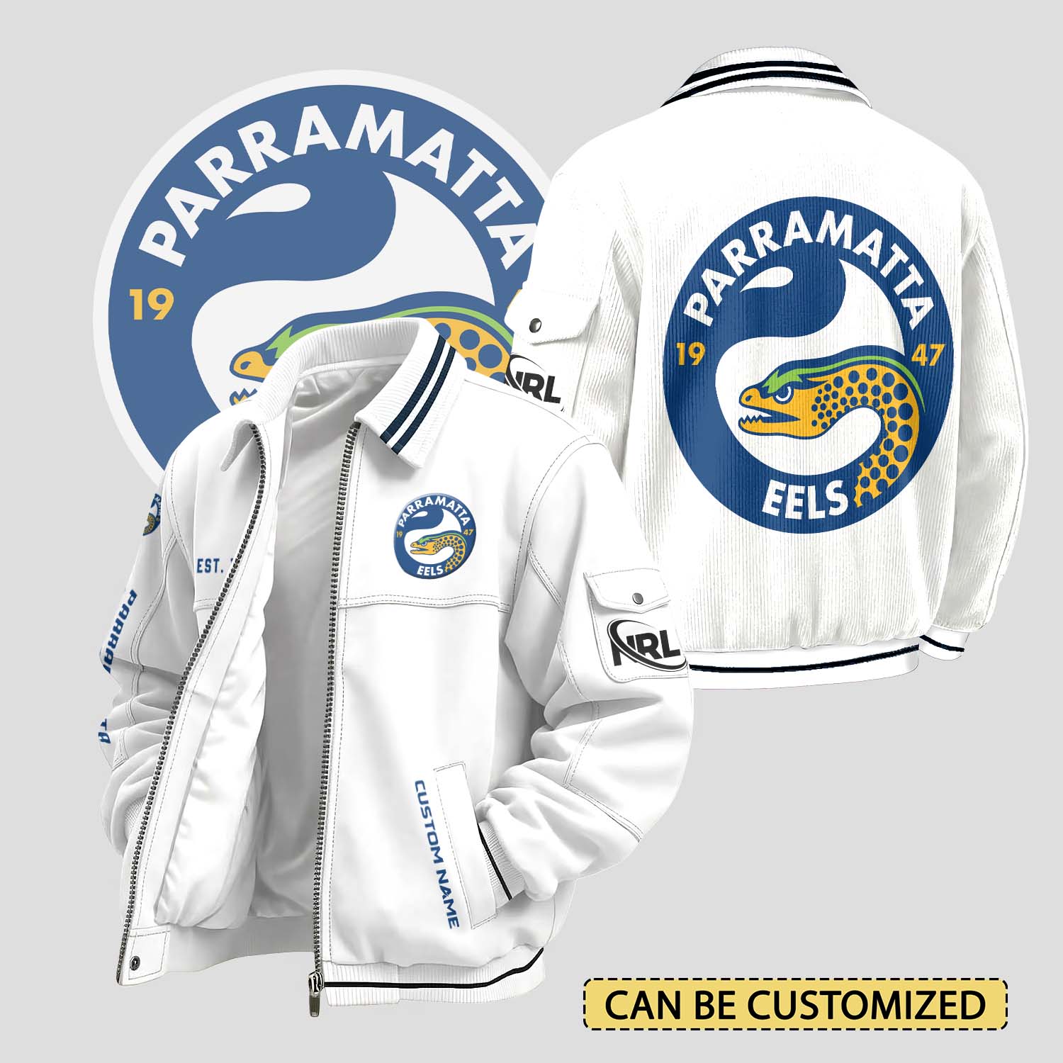 Auspiritmerch Parramatta Eels Personalized Varsity Jacket Gift For Fans