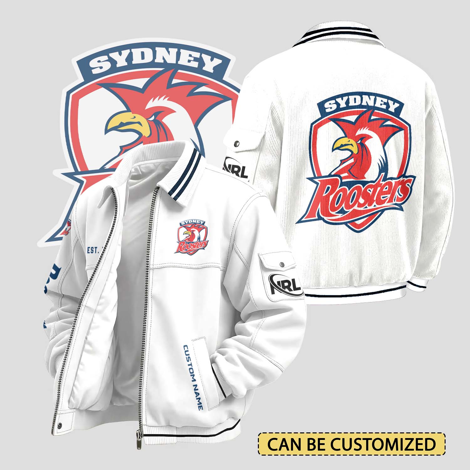 Auspiritmerch Sydney Roosters Personalized Varsity Jacket Gift For Fans