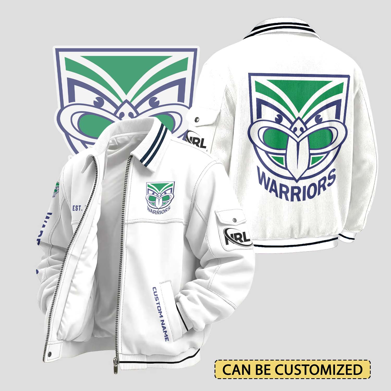 Auspiritmerch New Zealand Warriors Personalized Varsity Jacket Gift For Fans