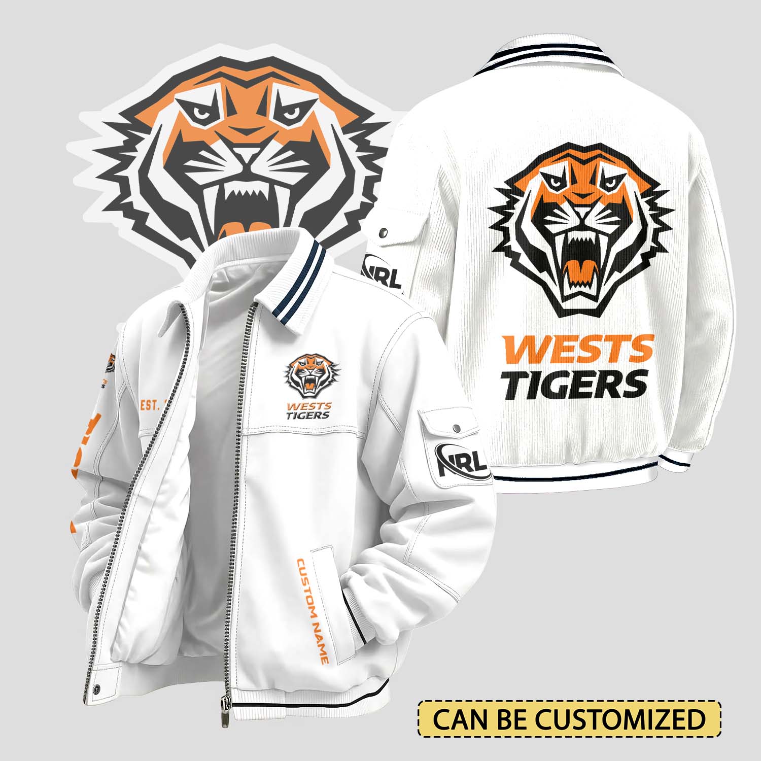 Auspiritmerch Wests Tigers Personalized Varsity Jacket Gift For Fans