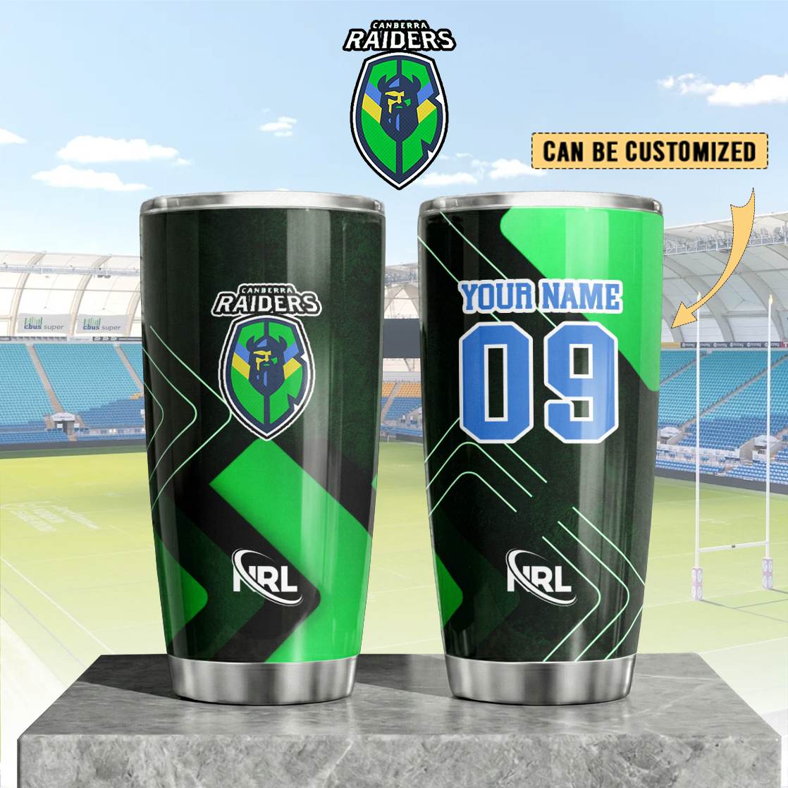 Auspiritmerch Canberra Raiders Custom Stanley Quencher 20oz Stainless Steel Tumbler