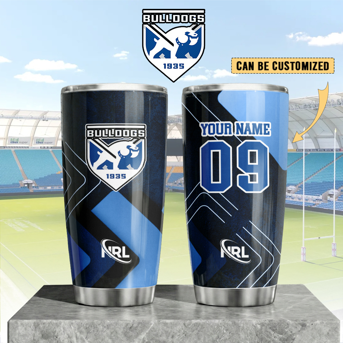Auspiritmerch Canterbury-Bankstown Bulldogs Custom Stanley Quencher 20oz Stainless Steel Tumbler