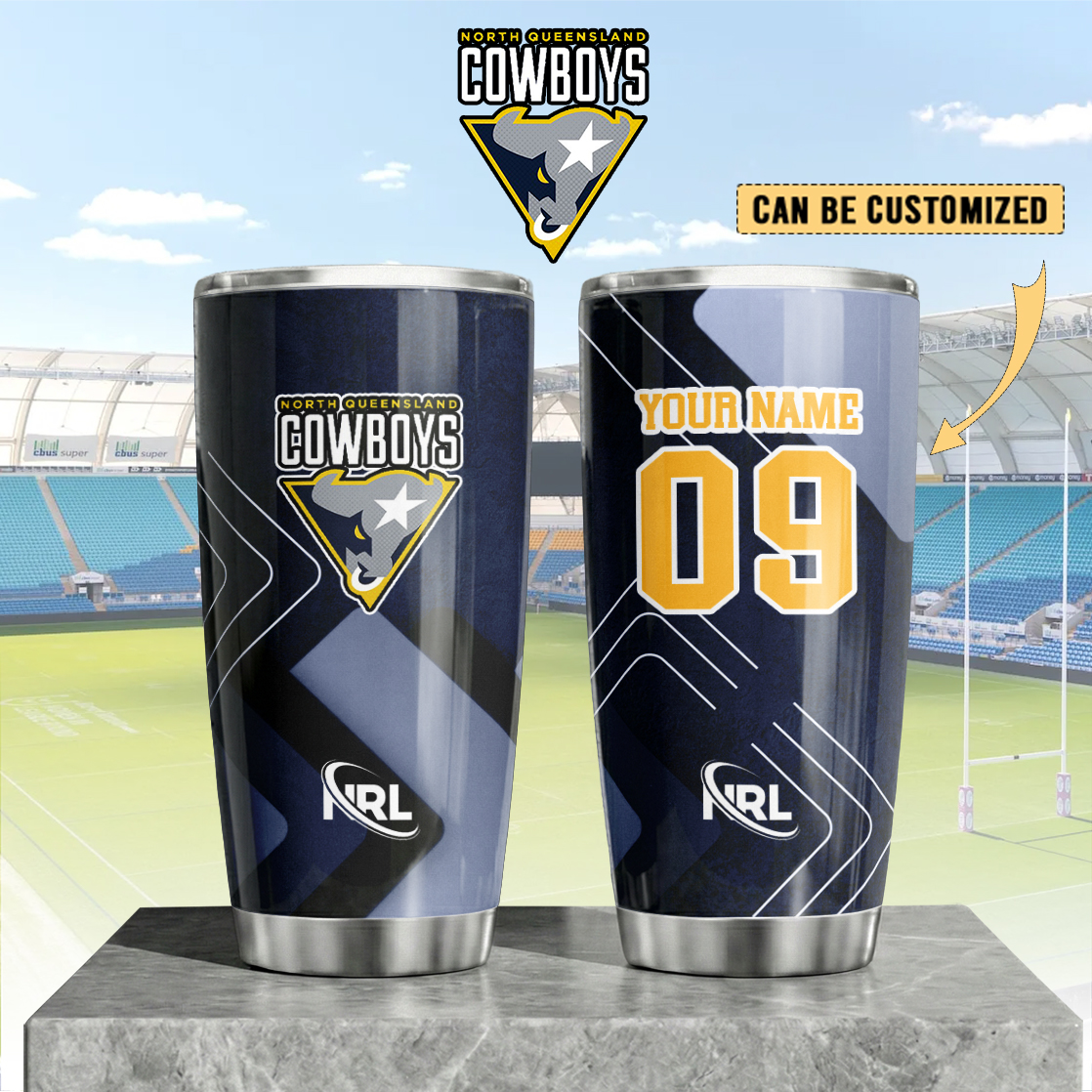 Auspiritmerch North Queensland Cowboys Custom Stanley Quencher 20oz Stainless Steel Tumbler