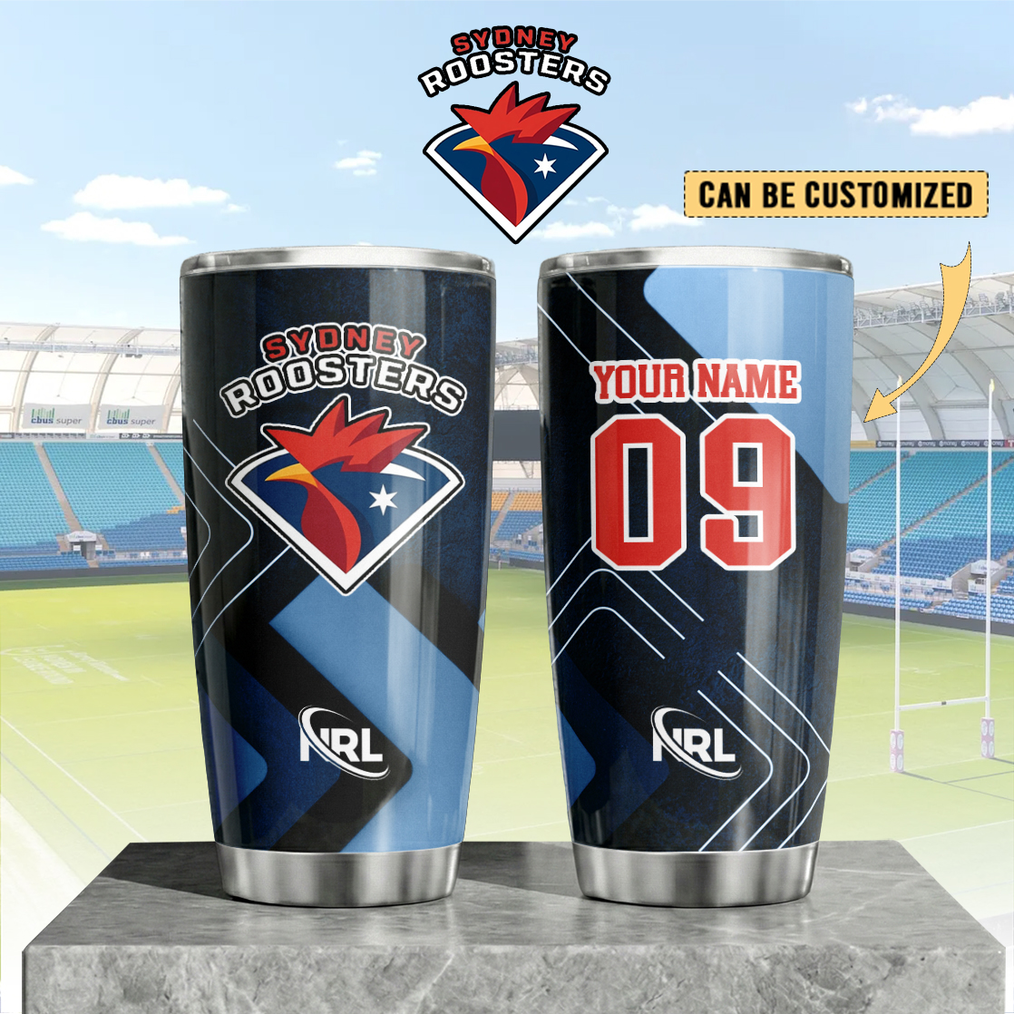 Auspiritmerch Sydney Roosters Custom Stanley Quencher 20oz Stainless Steel Tumbler