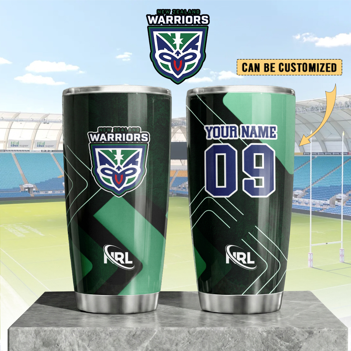 Auspiritmerch New Zealand Warriors Custom Stanley Quencher 20oz Stainless Steel Tumbler