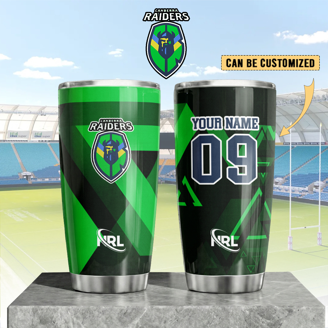 Auspiritmerch Canberra Raiders Custom Stanley Quencher 20oz Stainless Steel Tumbler