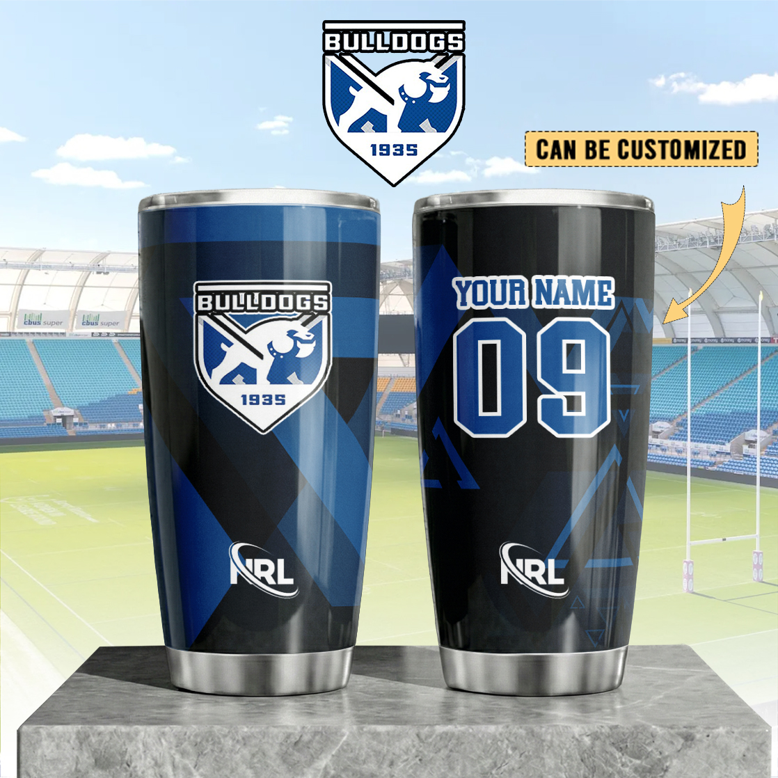 Auspiritmerch Canterbury-Bankstown Bulldogs Custom Stanley Quencher 20oz Stainless Steel Tumbler