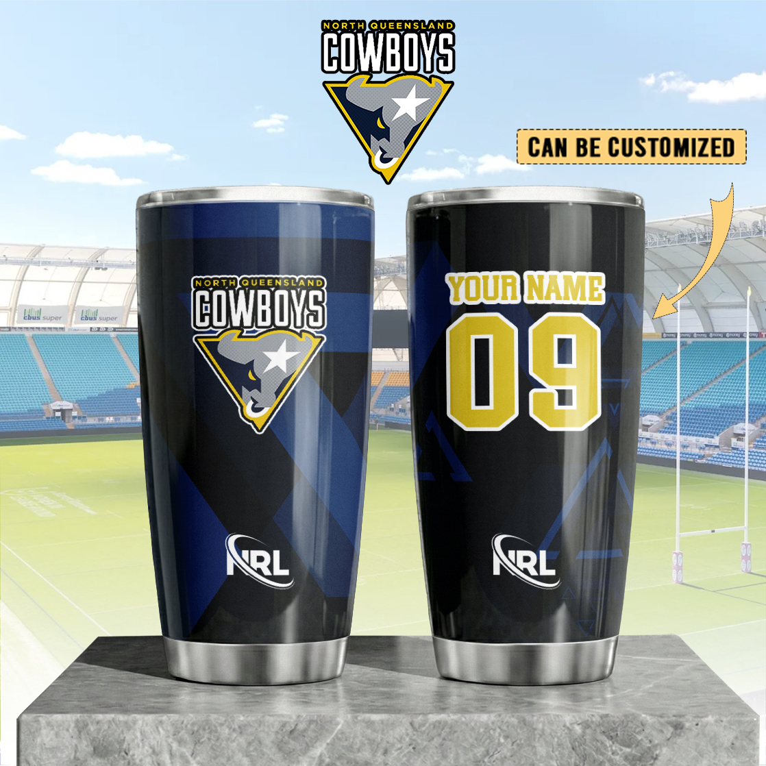 Auspiritmerch North Queensland Cowboys Custom Stanley Quencher 20oz Stainless Steel Tumbler
