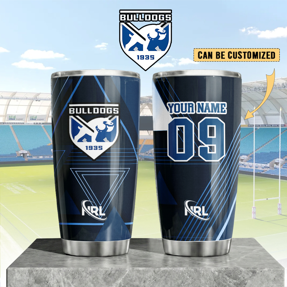 Auspiritmerch Canterbury-Bankstown Bulldogs Custom Stanley Quencher 20oz Stainless Steel Tumbler