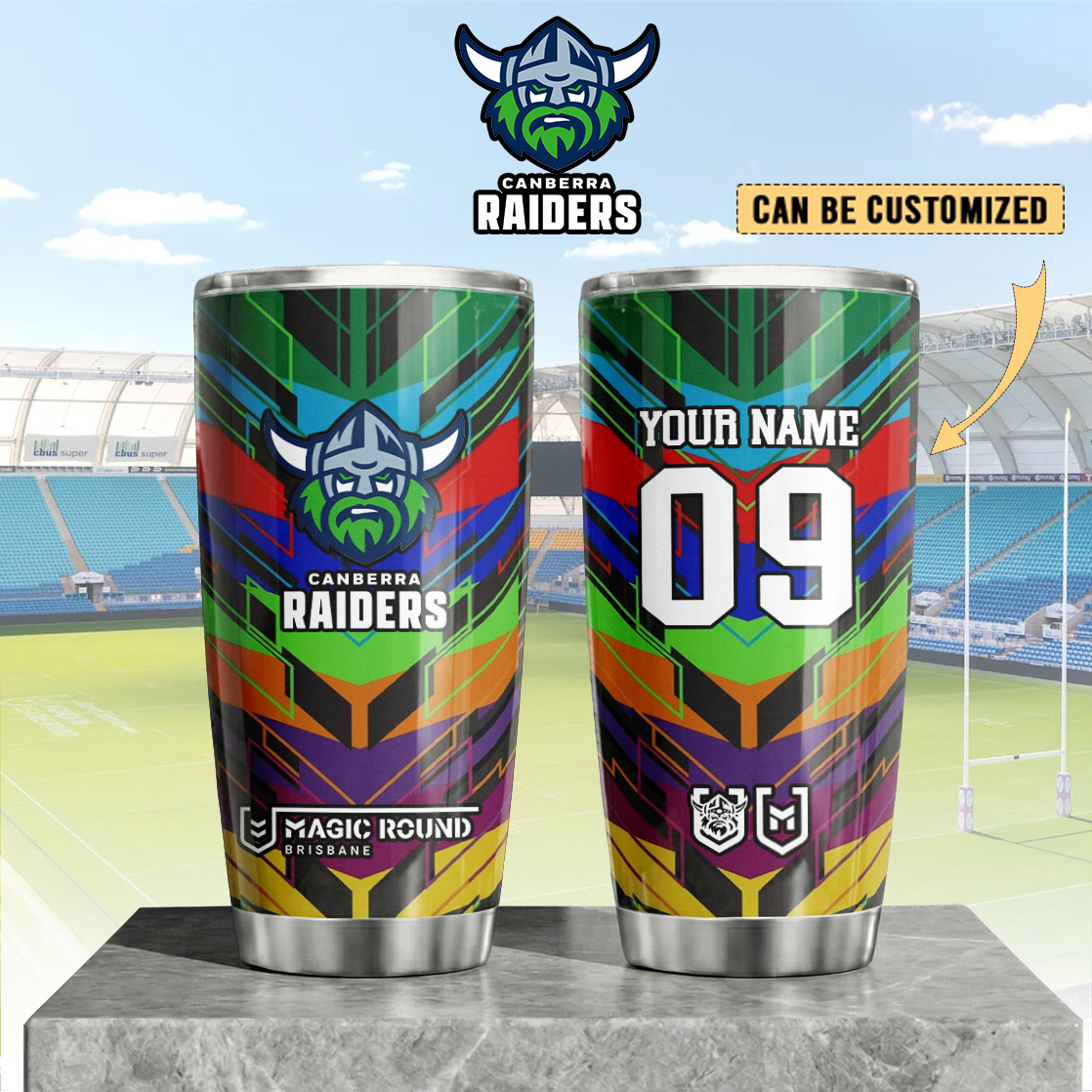 Auspiritmerch Canberra Raiders Custom Stanley Quencher 20oz Stainless Steel Tumbler