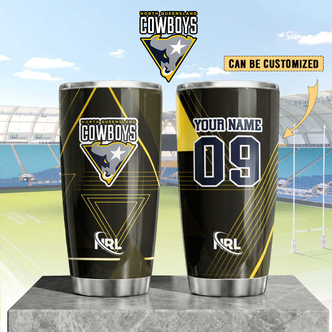 Auspiritmerch North Queensland Cowboys Custom Stanley Quencher 20oz Stainless Steel Tumbler