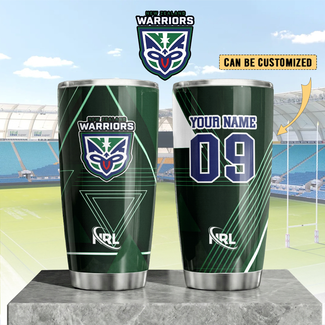 Auspiritmerch New Zealand Warriors Custom Stanley Quencher 20oz Stainless Steel Tumbler