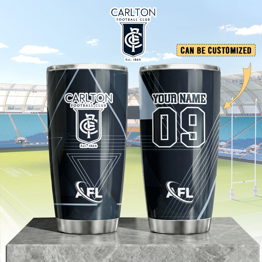 Auspiritmerch Carlton Blues Custom Stanley Quencher 20oz Stainless Steel Tumbler