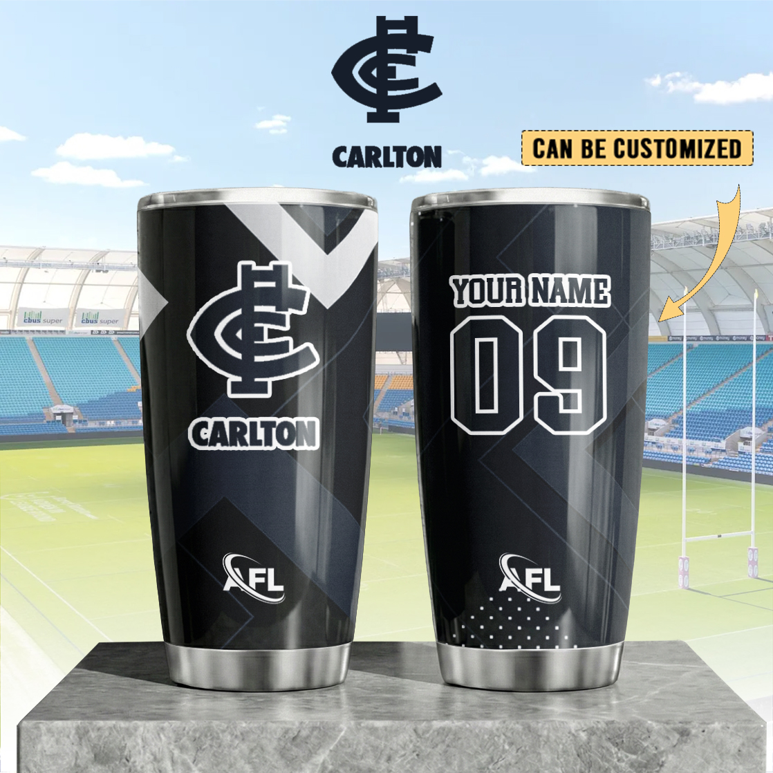 Auspiritmerch Carlton Blues Custom Stanley Quencher 20oz Stainless Steel Tumbler