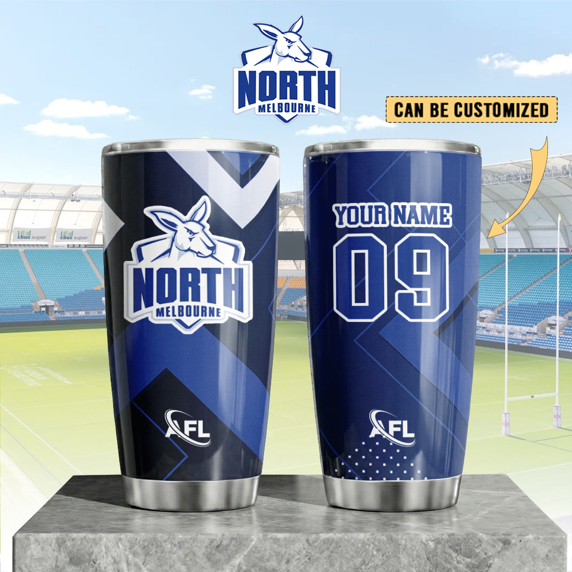 Auspiritmerch North Melbourne Custom Stanley Quencher 20oz Stainless Steel Tumbler