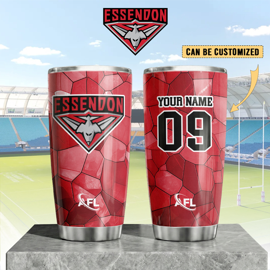 Auspiritmerch Essendon Custom Stanley Quencher 20oz Stainless Steel Tumbler