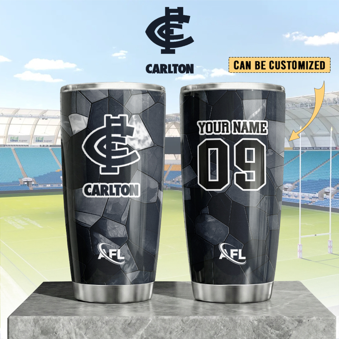 Auspiritmerch Carlton Blues Custom Stanley Quencher 20oz Stainless Steel Tumbler