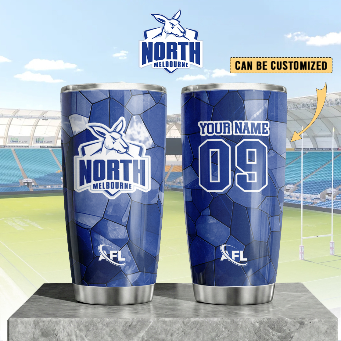 Auspiritmerch North Melbourne Custom Stanley Quencher 20oz Stainless Steel Tumbler