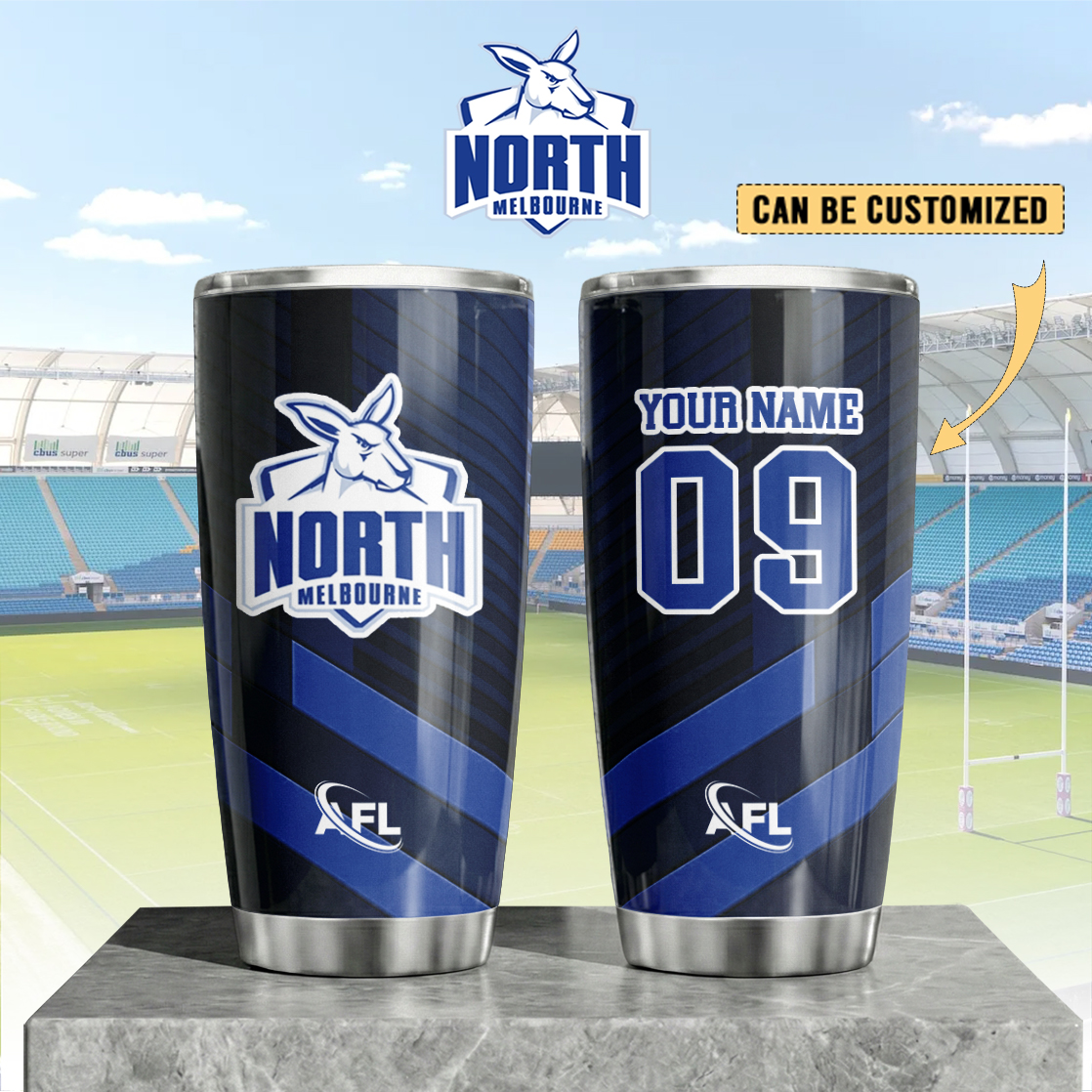 Auspiritmerch North Melbourne Custom Stanley Quencher 20oz Stainless Steel Tumbler