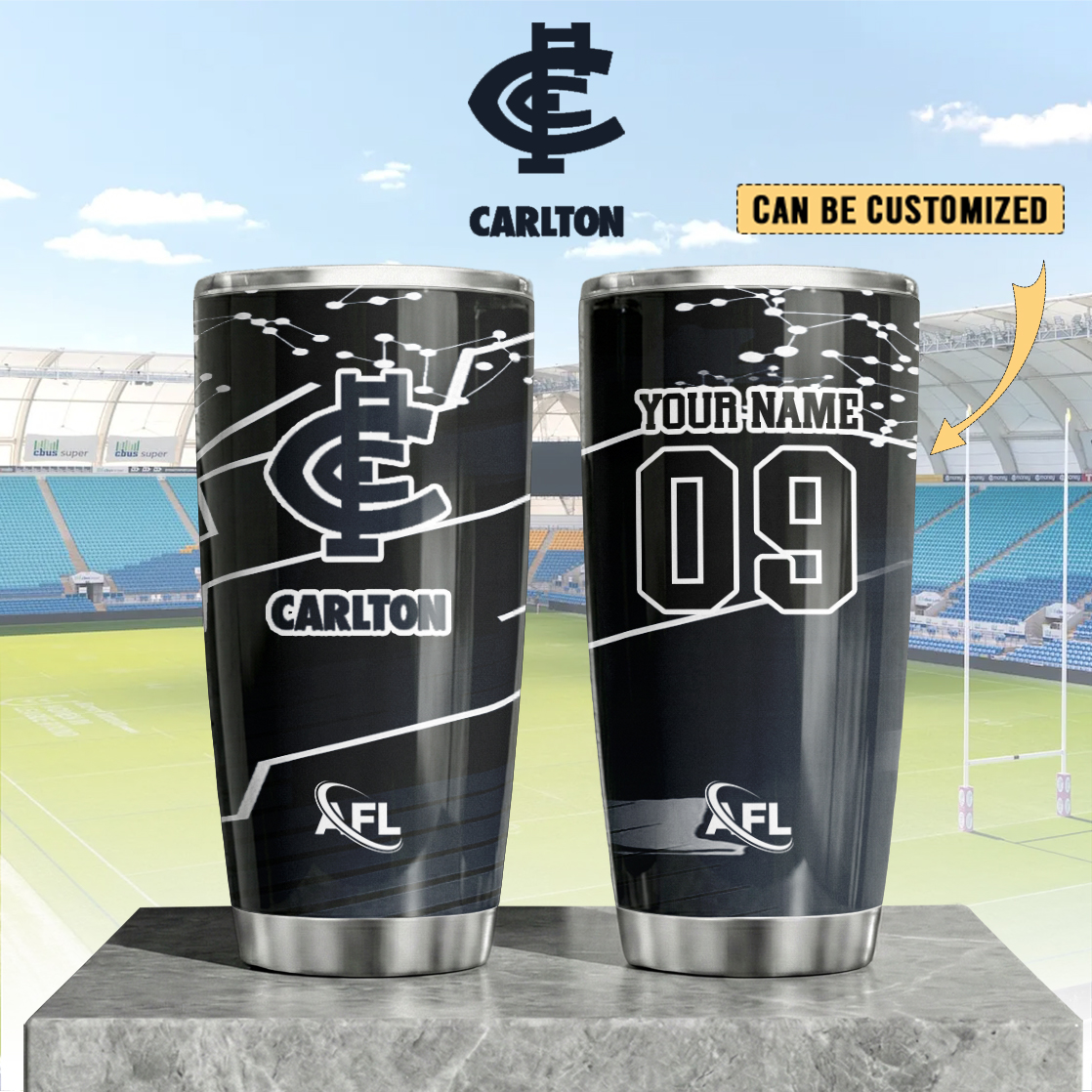 Auspiritmerch Carlton Blues Custom Stanley Quencher 20oz Stainless Steel Tumbler