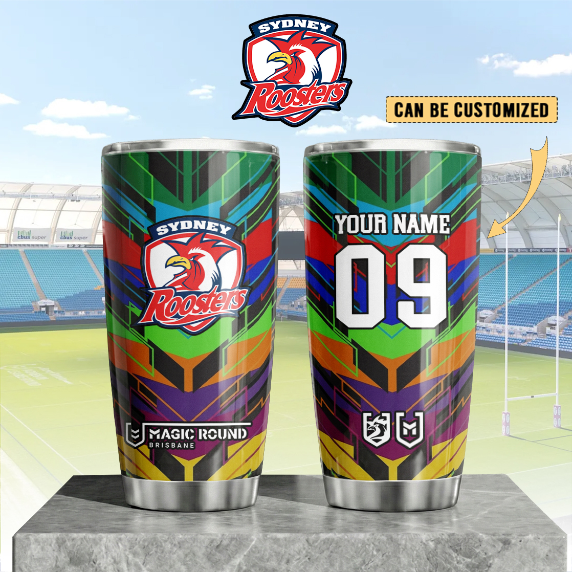 Auspiritmerch Sydney Roosters Custom Stanley Quencher 20oz Stainless Steel Tumbler