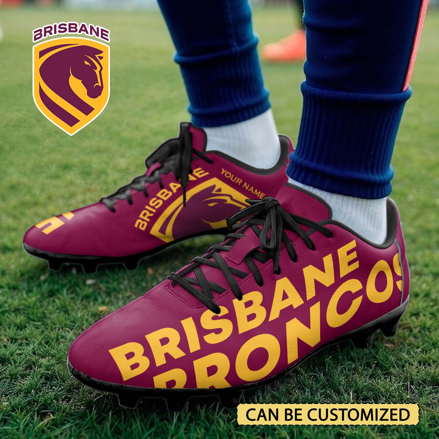 Auspiritmerch Brisbane Broncos Football Shoes Gift For Fans