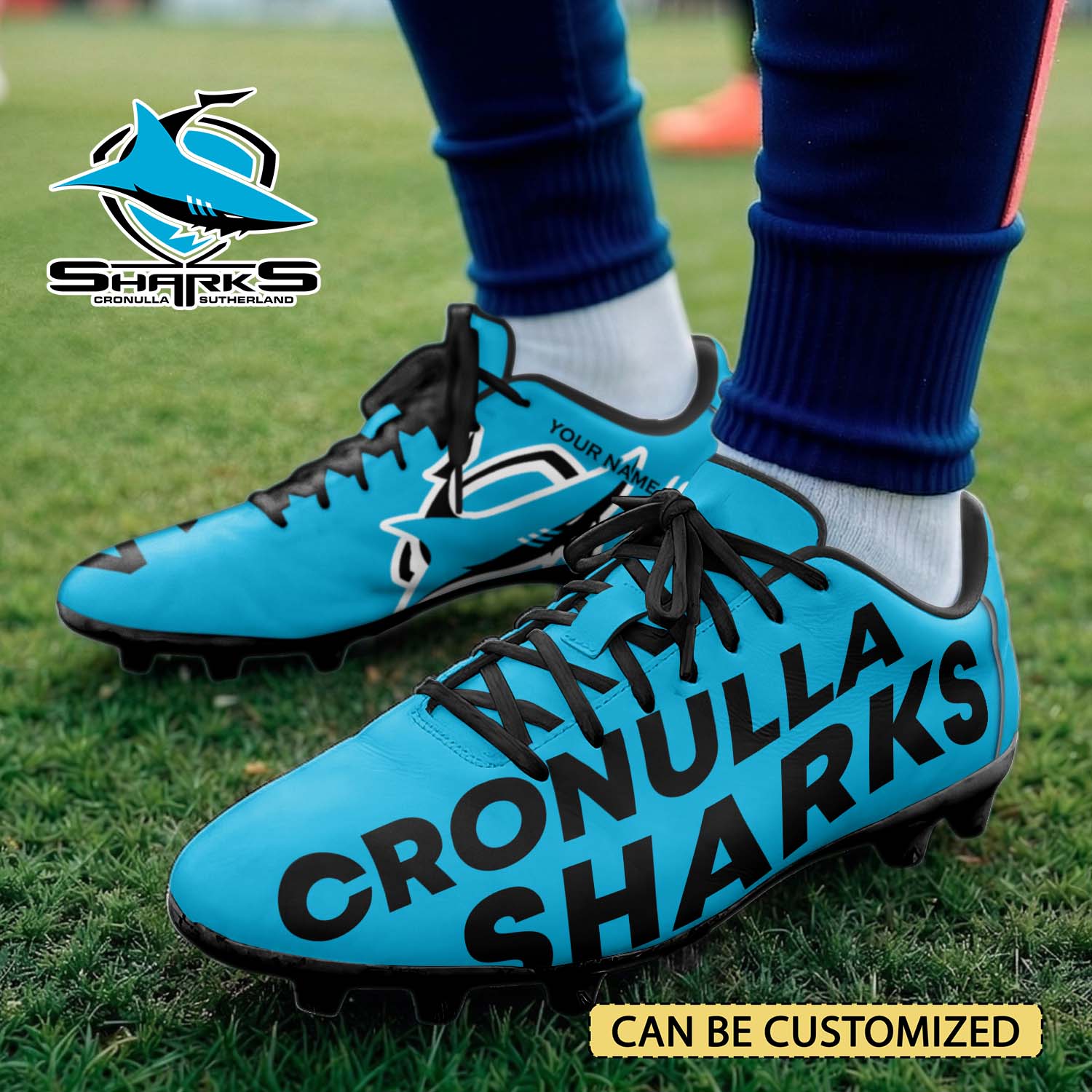 Auspiritmerch Cronulla-Sutherland Sharks Football Shoes Gift For Fans