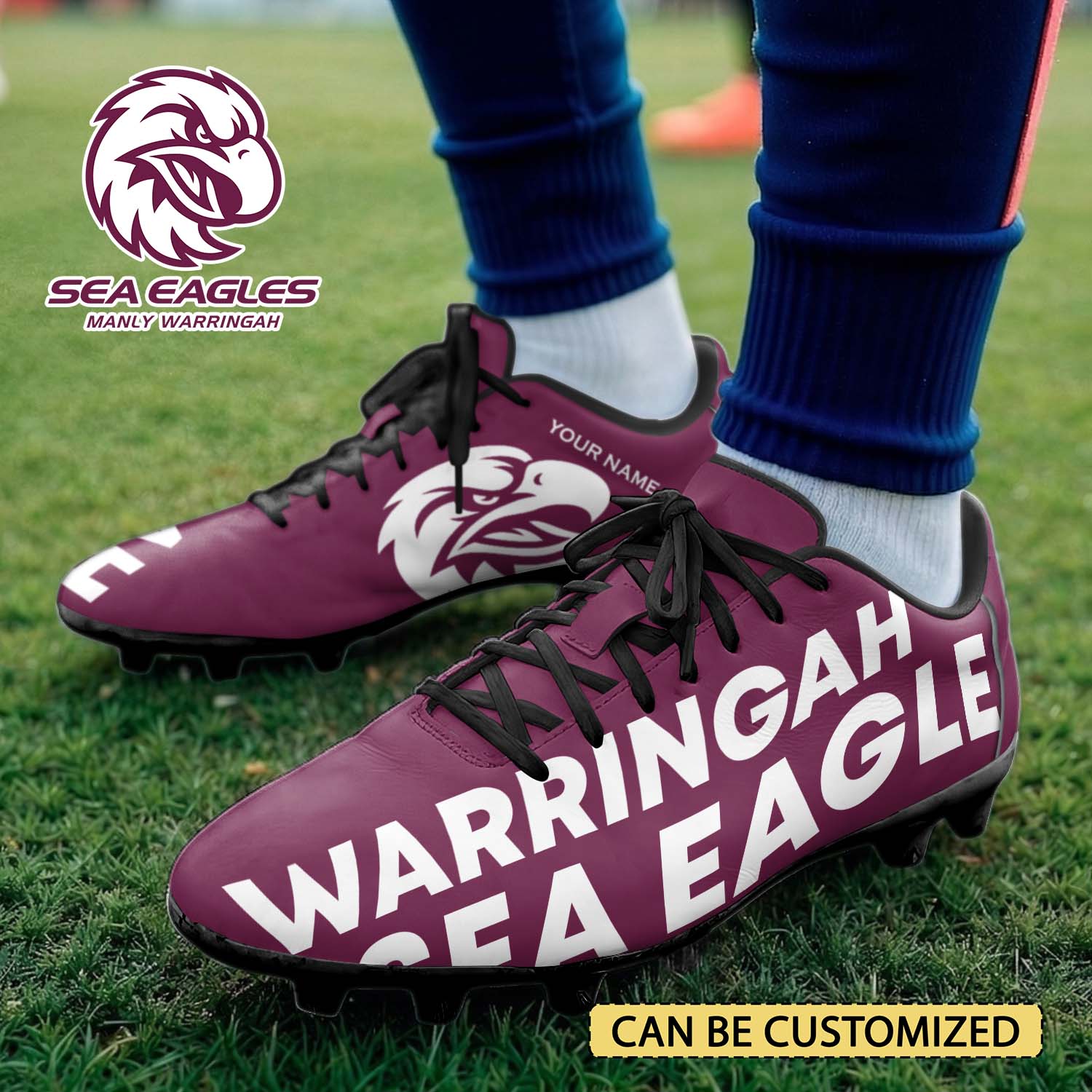 Auspiritmerch Manly Warringah Sea Eagles Football Shoes Gift For Fans
