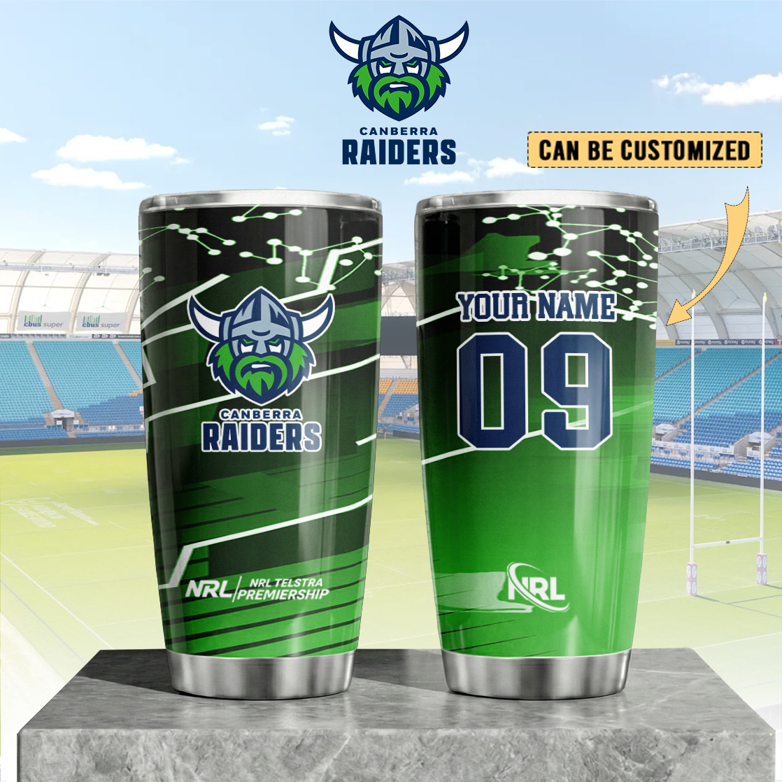 Auspiritmerch Canberra Raiders Custom Stanley Quencher 20oz Stainless Steel Tumbler