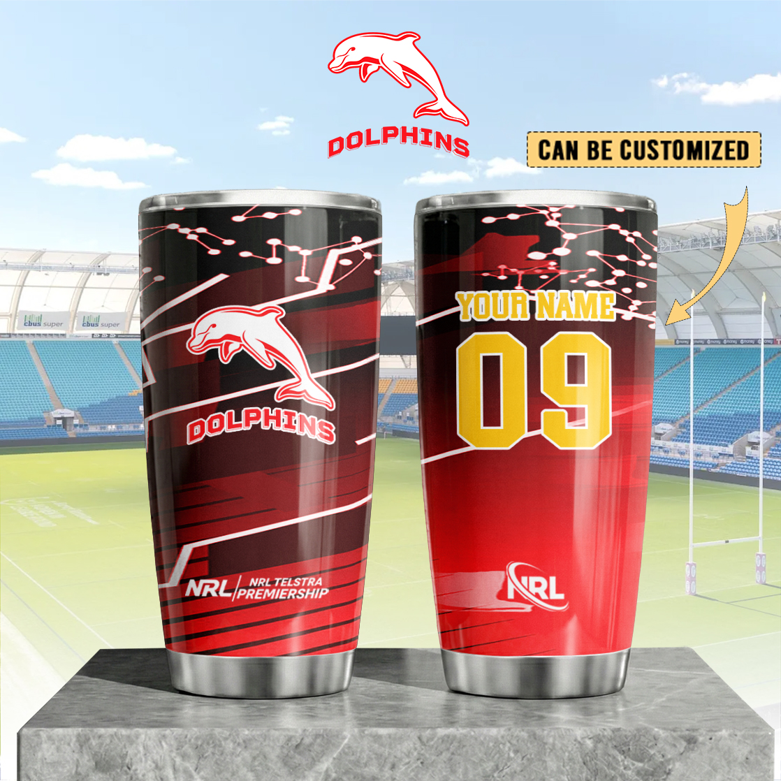 Auspiritmerch Dolphins Custom Stanley Quencher 20oz Stainless Steel Tumbler