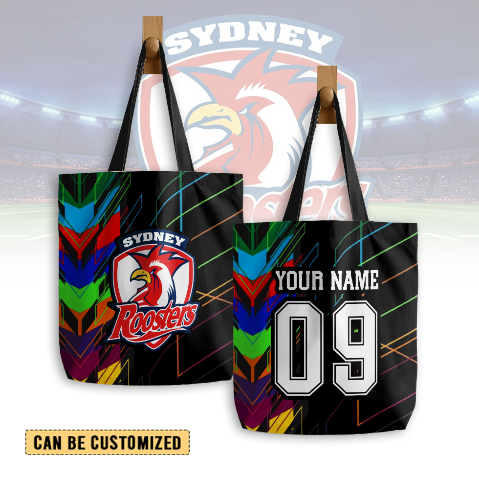 Auspiritmerch Sydney Roosters Personalized Tote Bags Gift For Fans