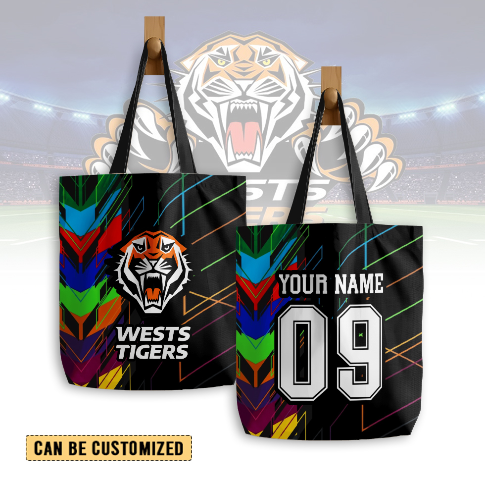 Auspiritmerch Wests Tigers Personalized Tote Bags Gift For Fans
