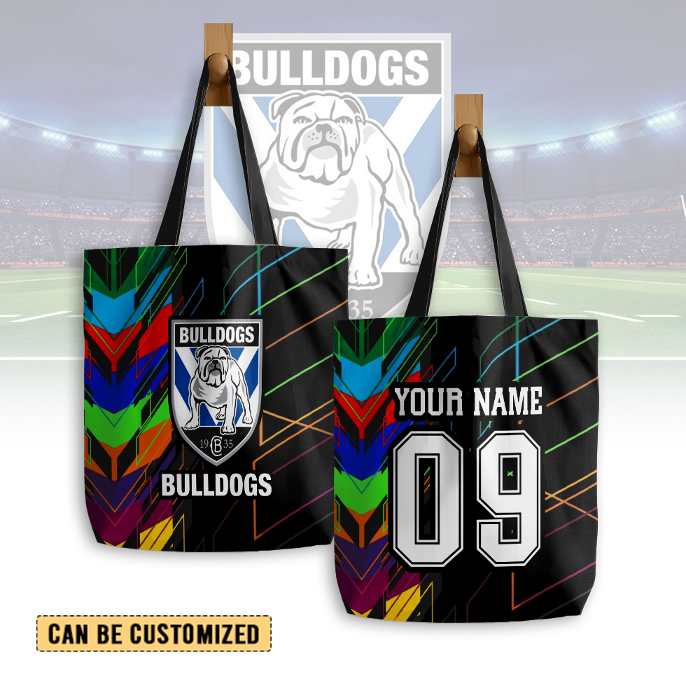 Auspiritmerch Canterbury-Bankstown Bulldogs Personalized Tote Bags Gift For Fans